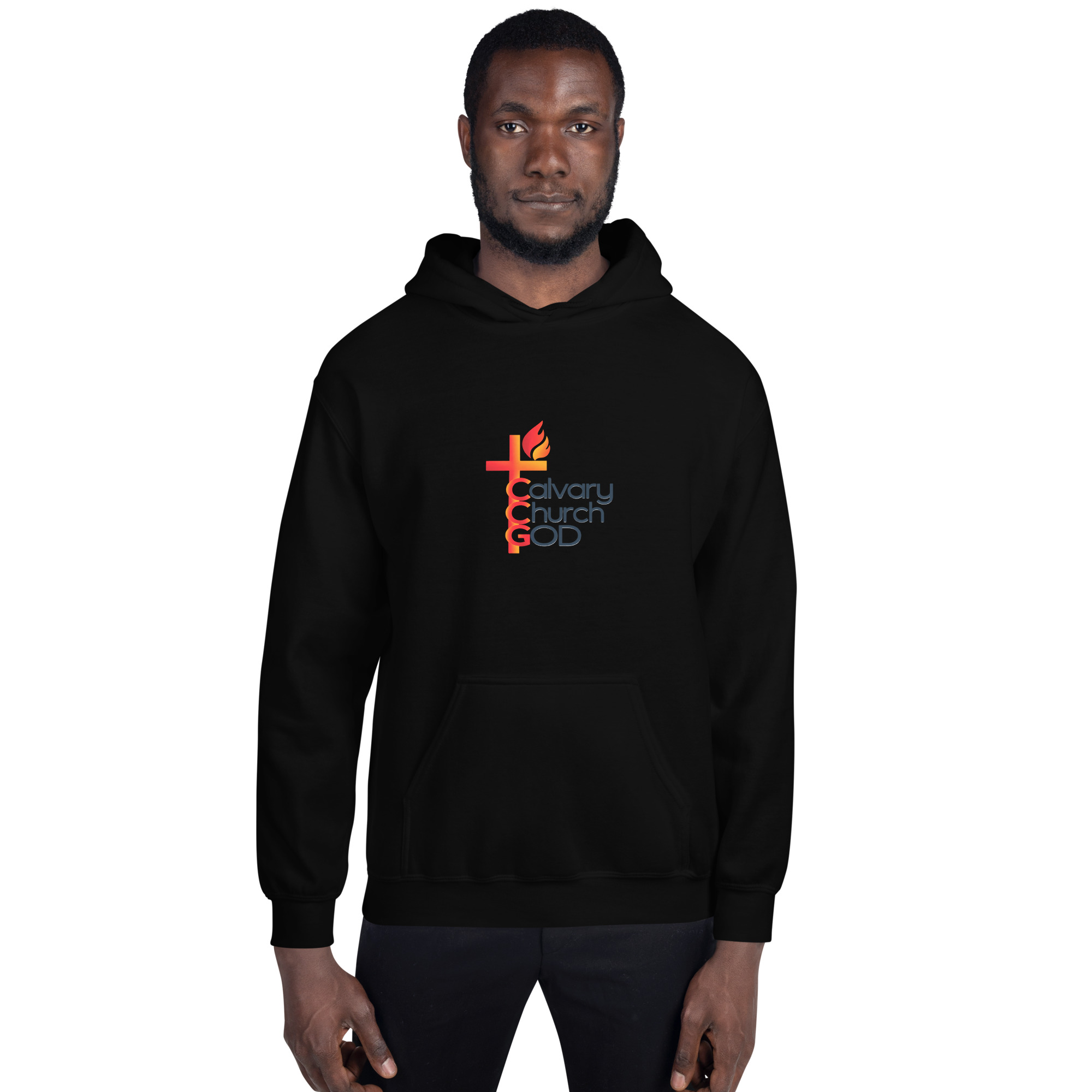Calvary Hoodie in Black — Front